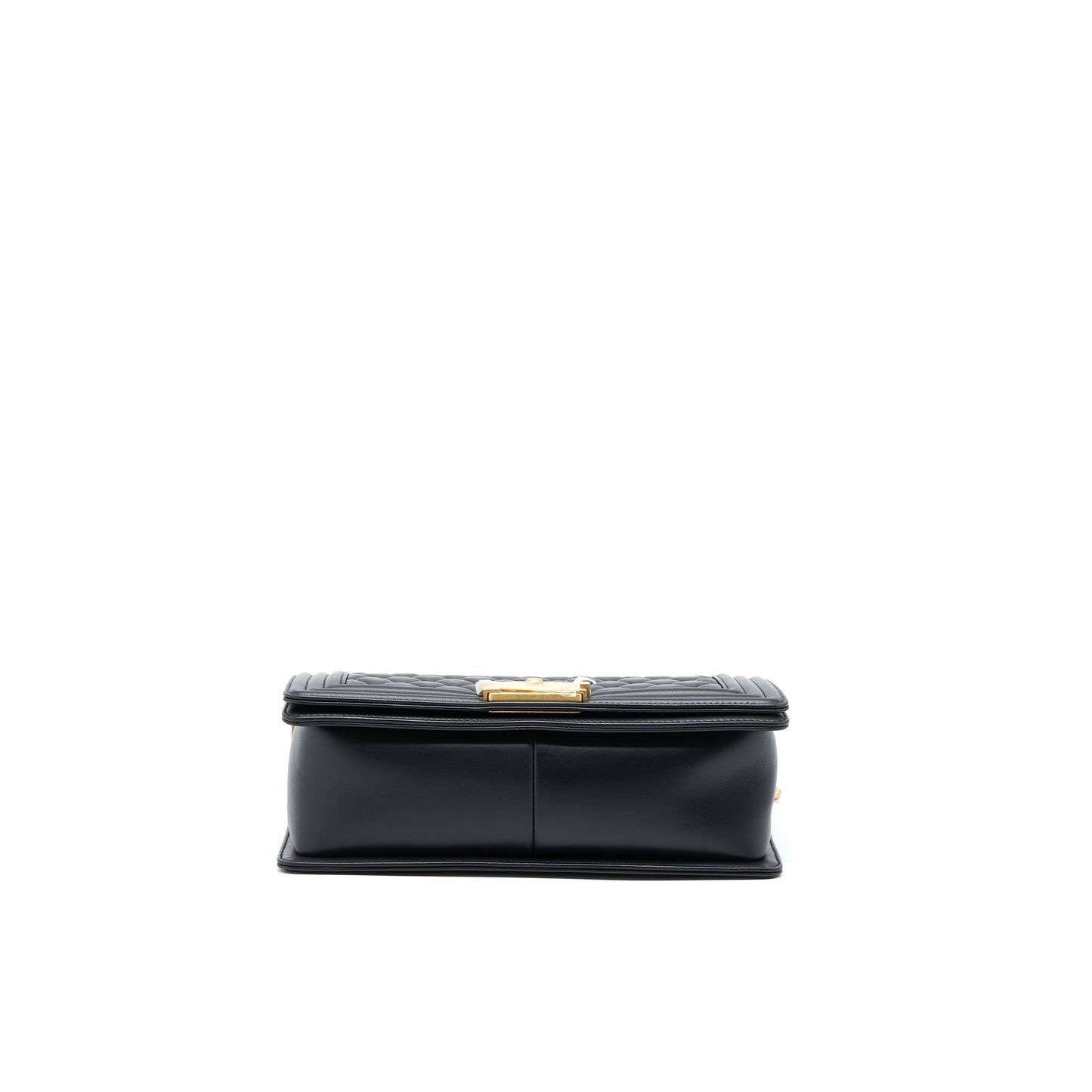 Chanel Medium Boy Bag Calfskin Black  (Microchip)