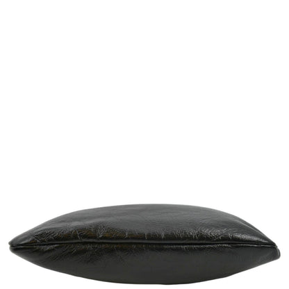 YVES SAINT LAURENT Pac Pac Ruched Leather Hobo Bag Black