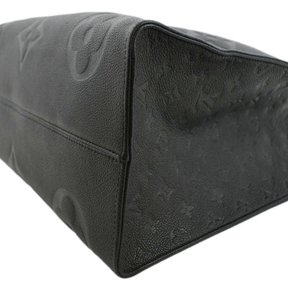 LOUIS VUITTON Onthego GM Monogram Empreinte Leather Tote Bag Black