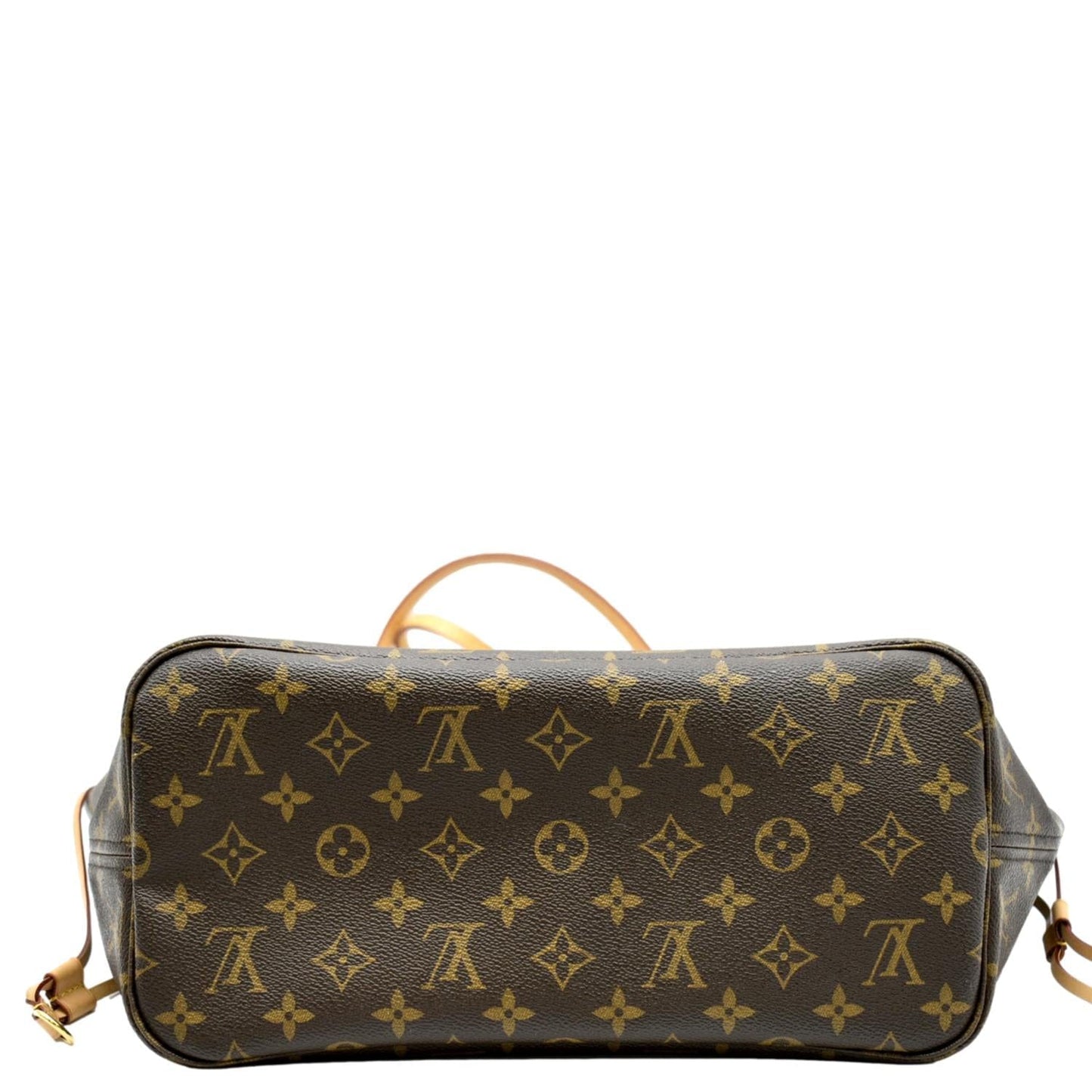 LOUIS VUITTON Neverfull MM Monogram Canvas Tote Bag Brown