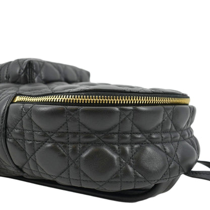 CHRISTIAN DIOR Cannage Quilted Leather Backpack Black