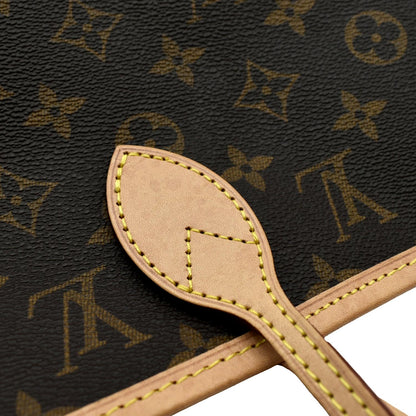 LOUIS VUITTON Neverfull MM Monogram Canvas Tote Bag Brown