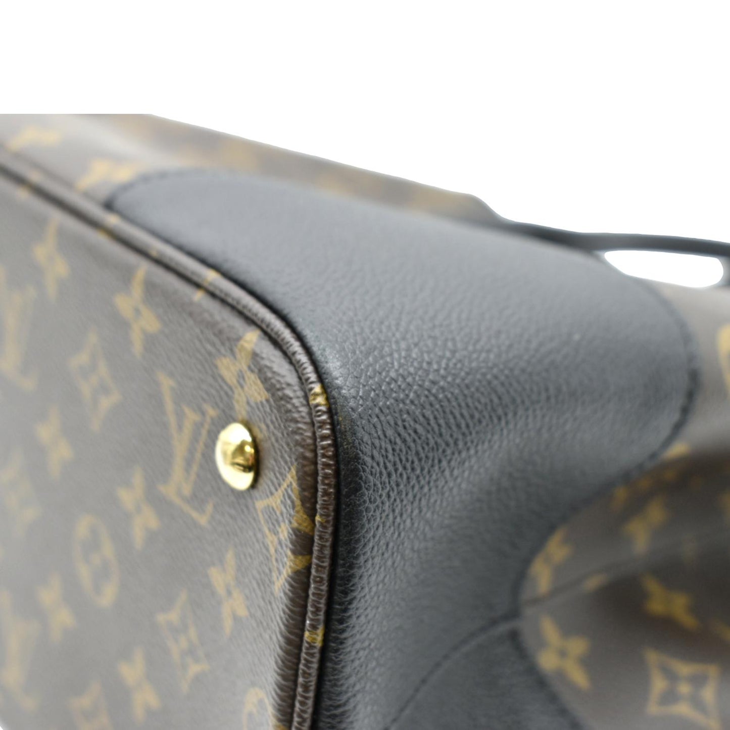 LOUIS VUITTON Flandrin Monogram Canvas Tote Shoulder Bag Brown