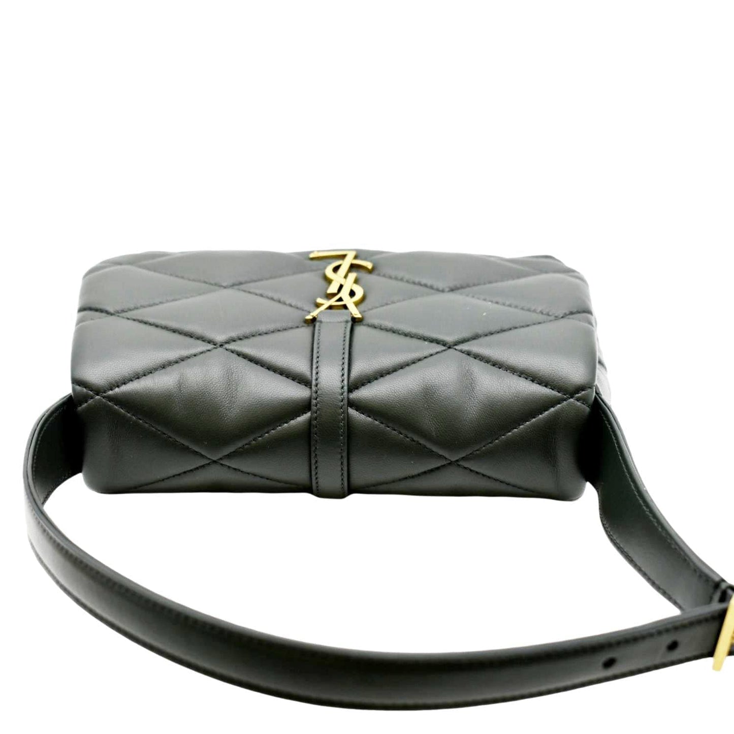 YVES SAINT LAURENT LE 57 Quilted Lambskin Leather Hobo Bag Green