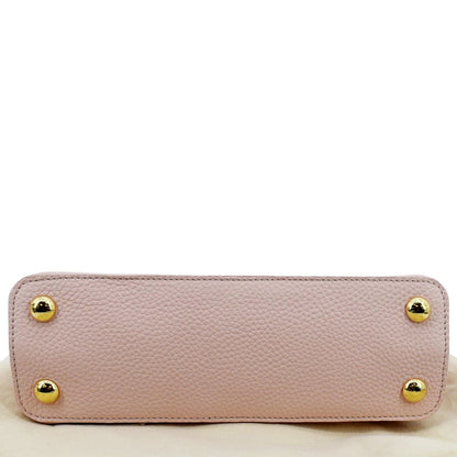 LOUIS VUITTON Capucines BB Taurillon Leather Shoulder Bag Baby Pink