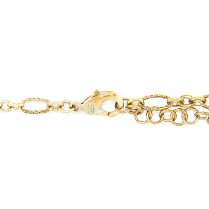 Chanel Mini Pearl CC Logo Long Necklace Light Gold Tone