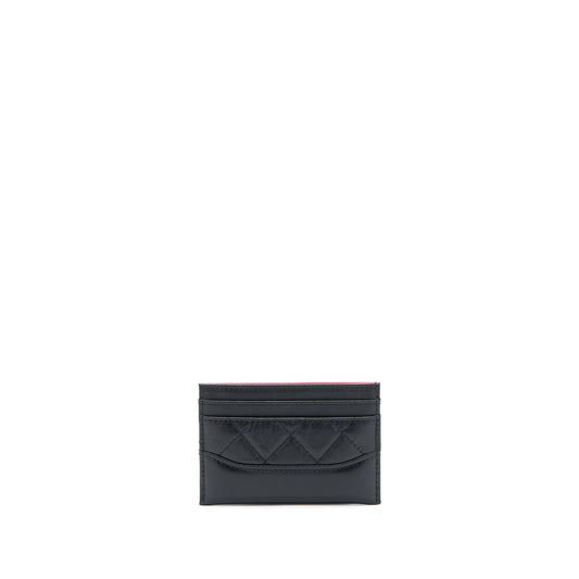 Chanel Gabrielle Card Holder Aged Calfskin Black