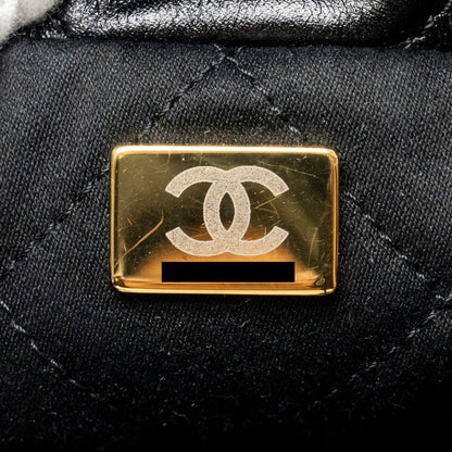 Chanel 23s Mini 22 Bag With Pearl Shiny Calfskin  (Microchip)