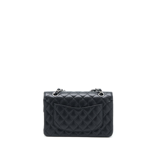Chanel Small Classic Double Flap Bag Caviar Black  (Microchip)