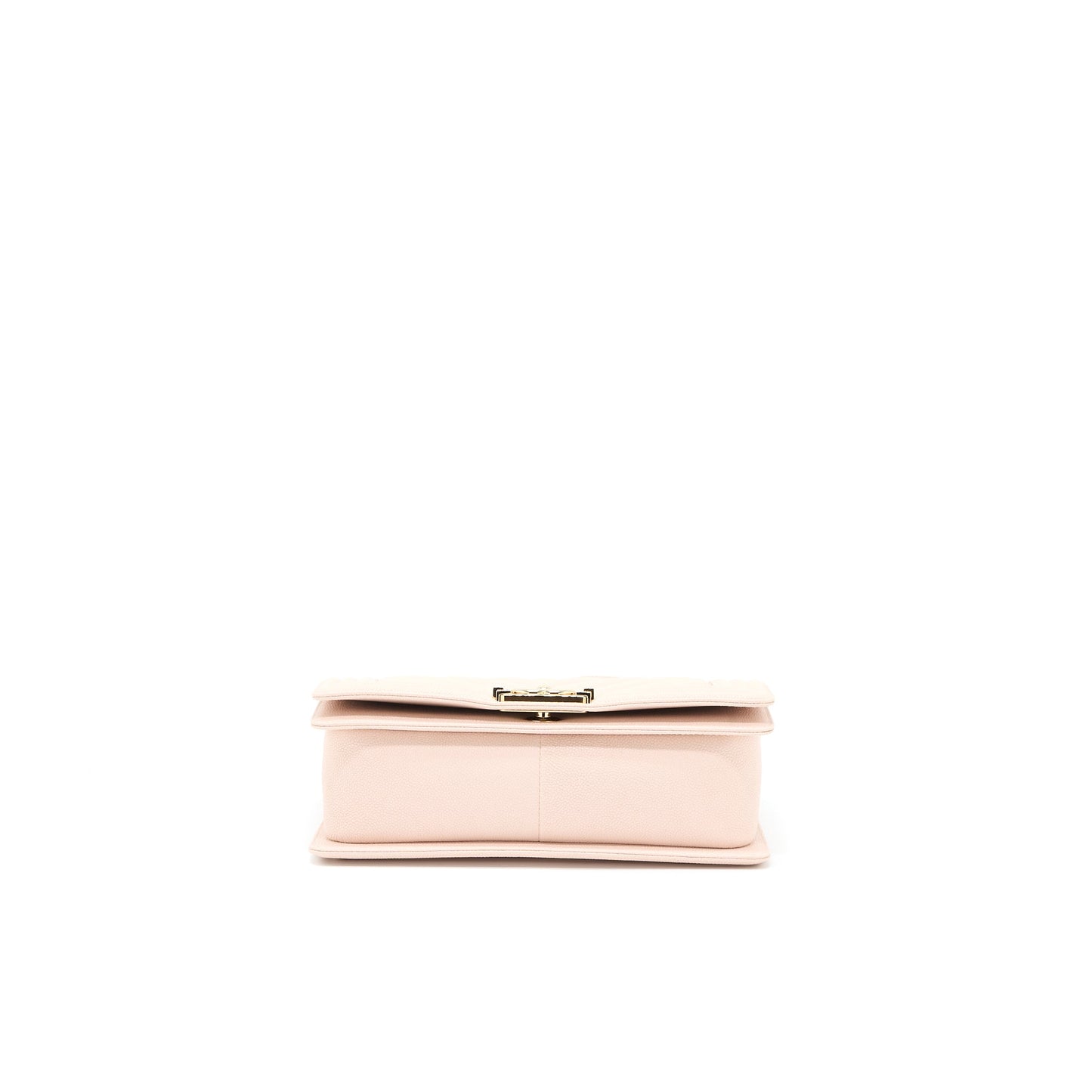 Chanel Medium Boy Bag Chevron Caviar Light Pink L
