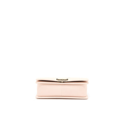 Chanel Medium Boy Bag Chevron Caviar Light Pink L