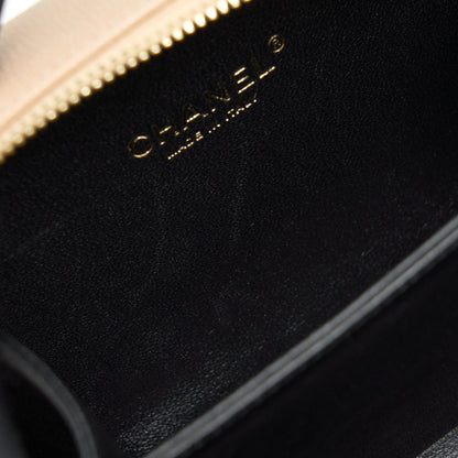 Chanel Mini Vanity Filigree Caviar Beige / Black L