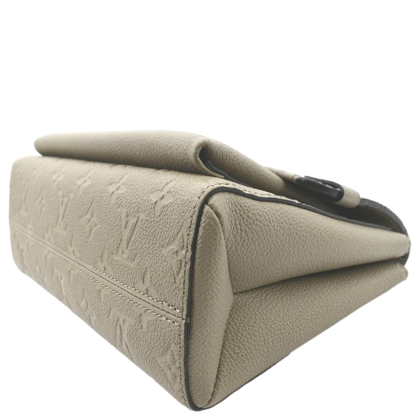 LOUIS VUITTON Vavin MM Monogram Empreinte Leather Shoulder Bag Taupe