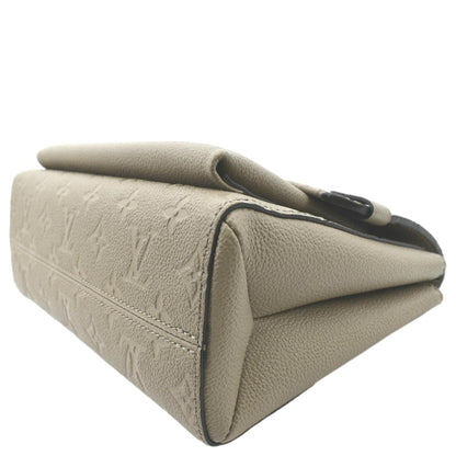 LOUIS VUITTON Vavin MM Monogram Empreinte Leather Shoulder Bag Taupe
