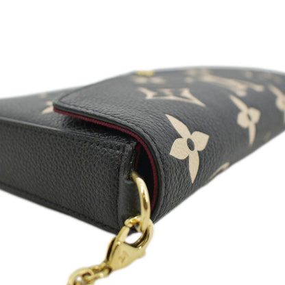 LOUIS VUITTON Felicie Pochette Monogram Empreinte Crossbody Bag Bicolor