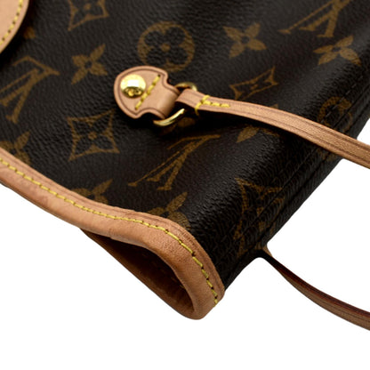 LOUIS VUITTON Neverfull MM Monogram Canvas Tote Bag Brown