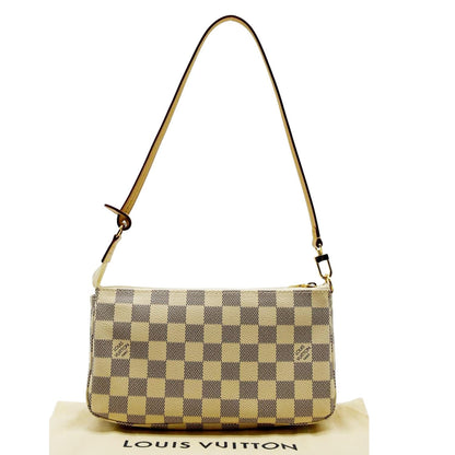 LOUIS VUITTON Pochette Damier Azur Accessoires Pouch White