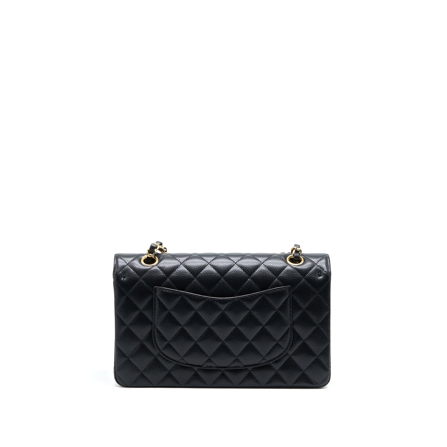 Chanel Medium Classic Double Flap Bag Caviar Black  (Microchip)