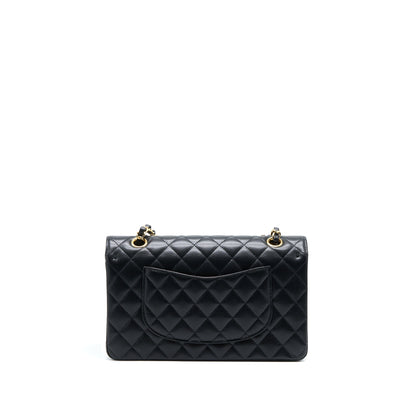 Chanel Medium Classic Double Flap Bag Caviar Black  (Microchip)