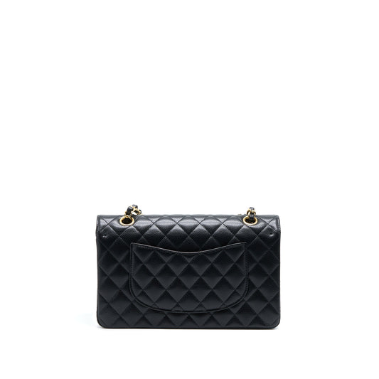 Chanel Medium Classic Double Flap Bag Caviar Black  (Microchip)