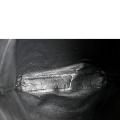 YVES SAINT LAURENT Tag Calfskin Leather Hobo Bag Black