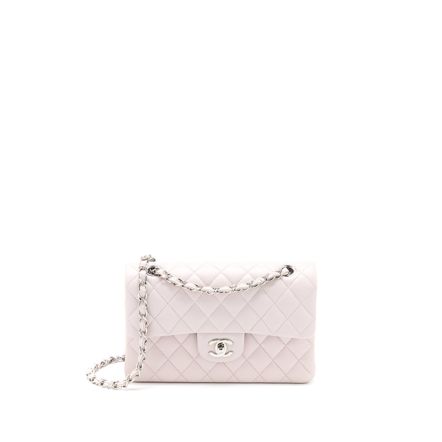 Chanel Small Classic Double Flap Lambskin Light Purple  (Microchip)