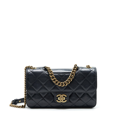 Chanel Perfect Edge Flap Bag With Calfskin Ruthenium
