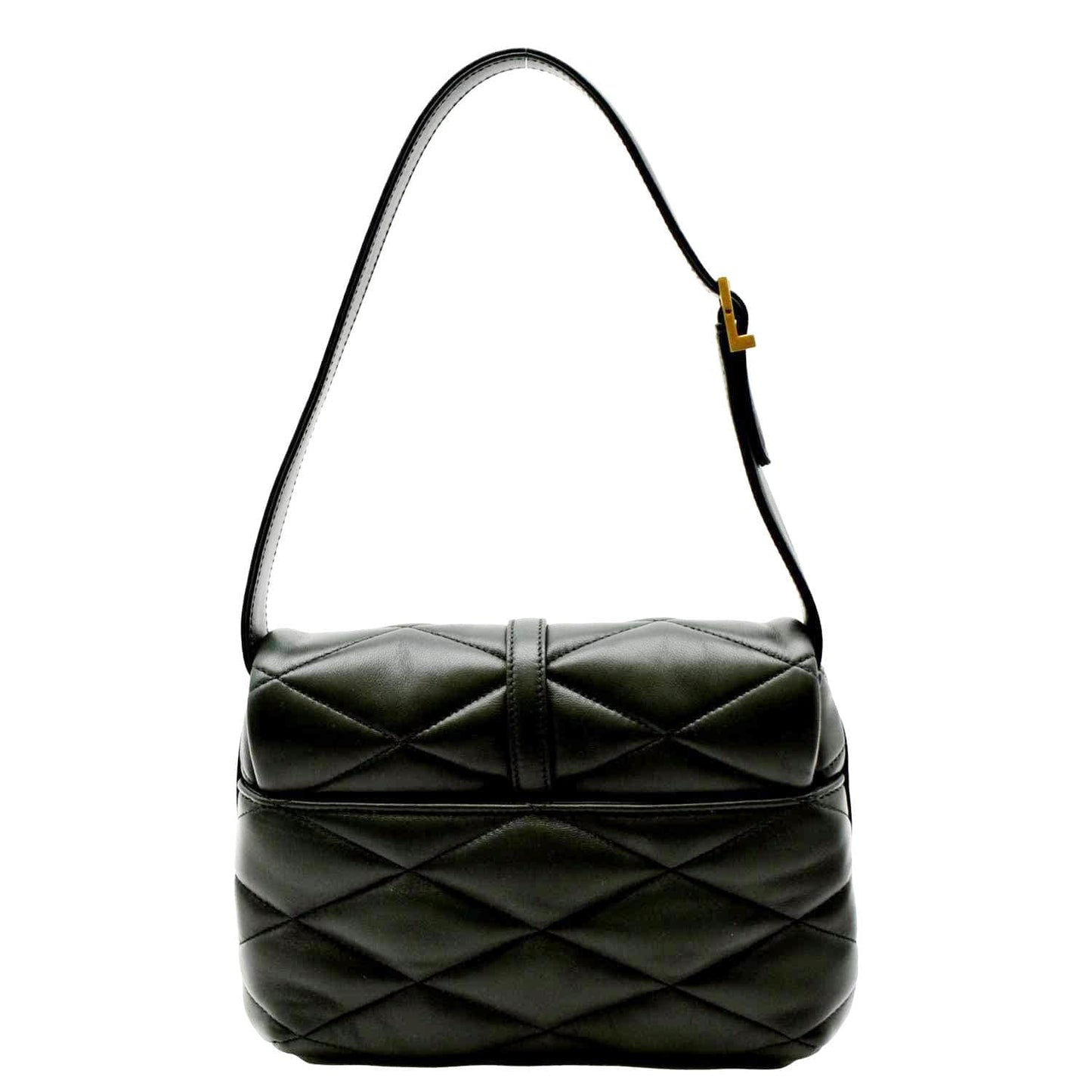 YVES SAINT LAURENT LE 57 Quilted Lambskin Leather Hobo Bag Green