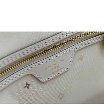 LOUIS VUITTON Neverfull MM Monogram Coated Canvas Tote Sunset Kaki
