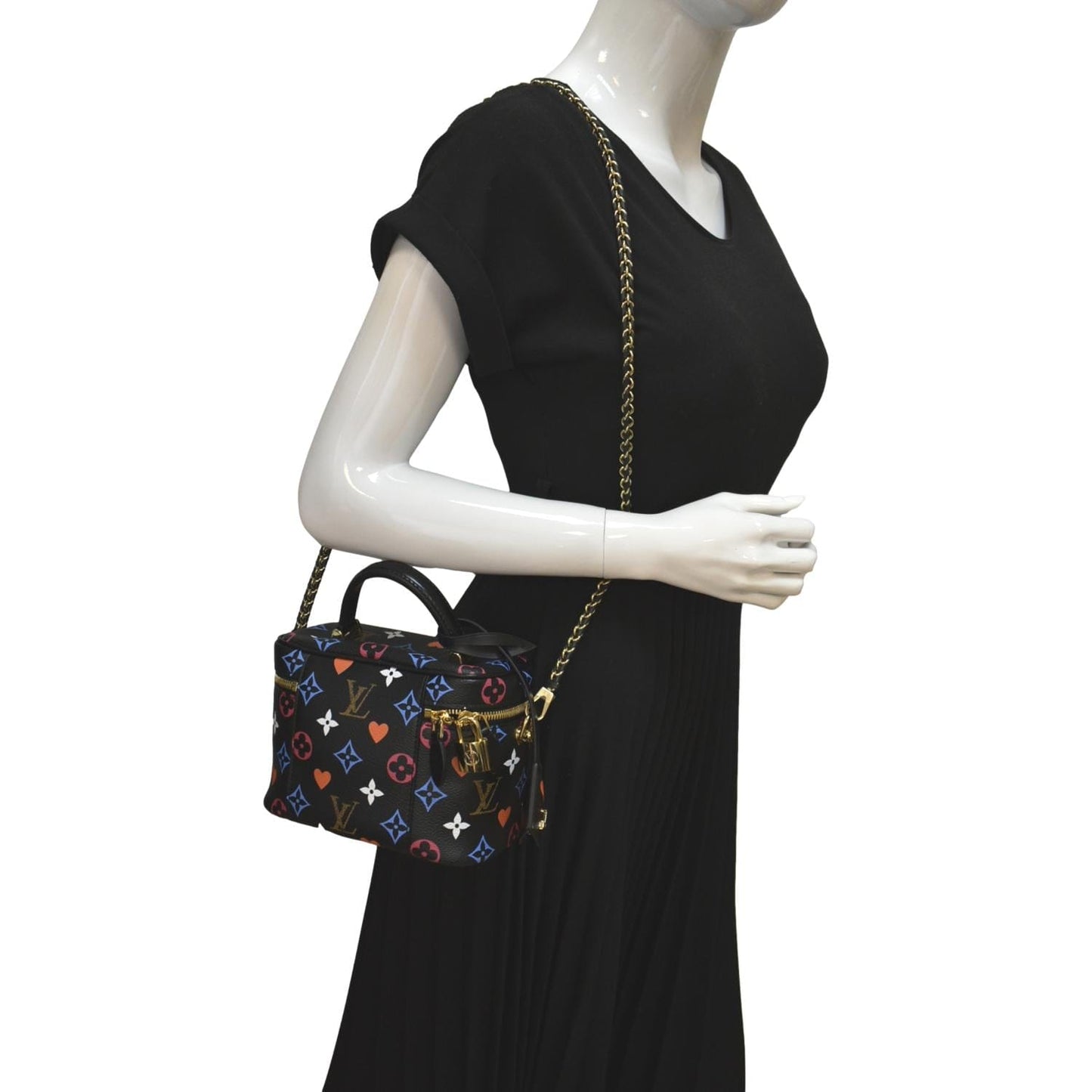 LOUIS VUITTON Game On Vanity PM Monogram Canvas Crossbody Bag Black