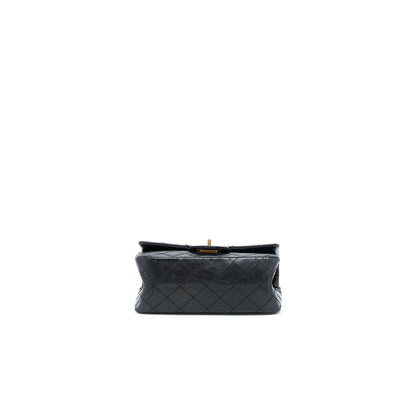 Chanel Mini 2.55 Reissue Flap Bag Aged Calfskin Black Brushed  (Microchip)
