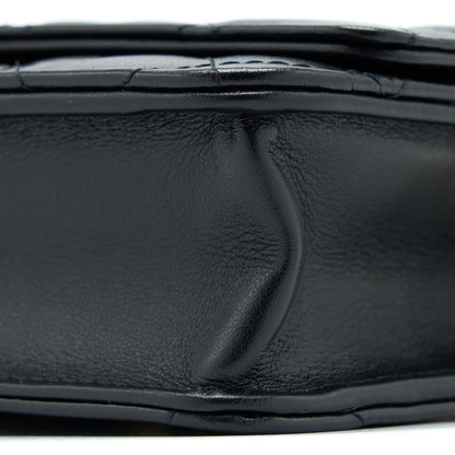 Chanel 2.55 Reissue Wallet on Chain Aged Calfskin Black Brushed  (Microchip)