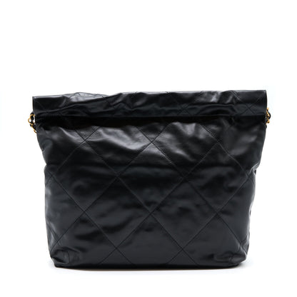 Chanel Small 22 Bag white letter Shiny Calfskin  (Microchip)