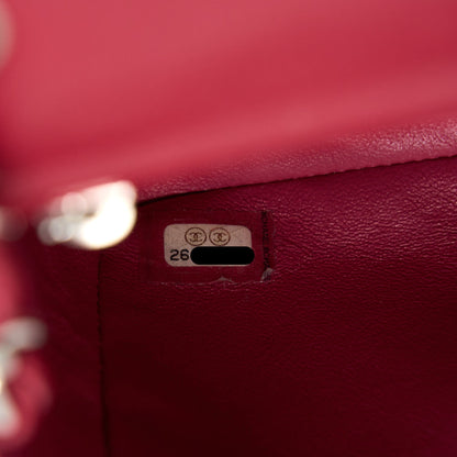 Chanel 18B Mini Square Caviar Red