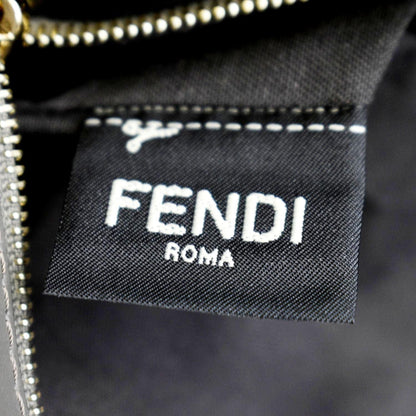 FENDI Runway Shopper Leather Tote Shoulder Bag Grey