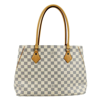 LOUIS VUITTON Calvi Damier Azur Shoulder Bag White