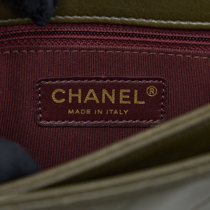 Chanel Messenger Flap Bag Lambskin Olive Green Ruthenium