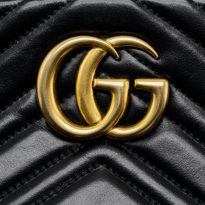 Gucci GG Marmont Small Matelasse Shoulder Bag Calfskin Black