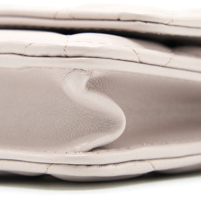 Chanel Pearl Crush Wallet on Chain Lambskin Lialic/Light Purple Brushed  (Microchip)