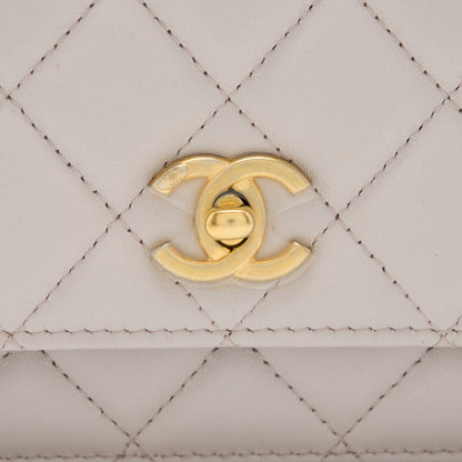 Chanel Pearl Crush Wallet on Chain Lambskin Lialic/Light Purple Brushed  (Microchip)