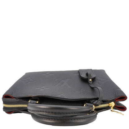 LOUIS VUITTON Petit Palais Monogram Empreinte Leather Shoulder Bag Black