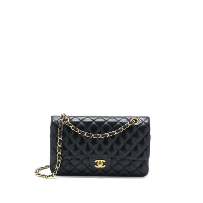 Chanel Medium Classic Double Flap Bag Lambskin Black