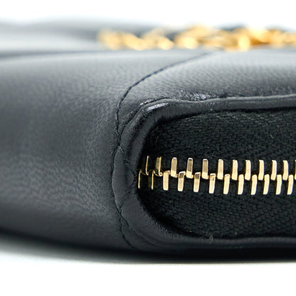 Chanel 19 Zip Wallet Goatskin Black
