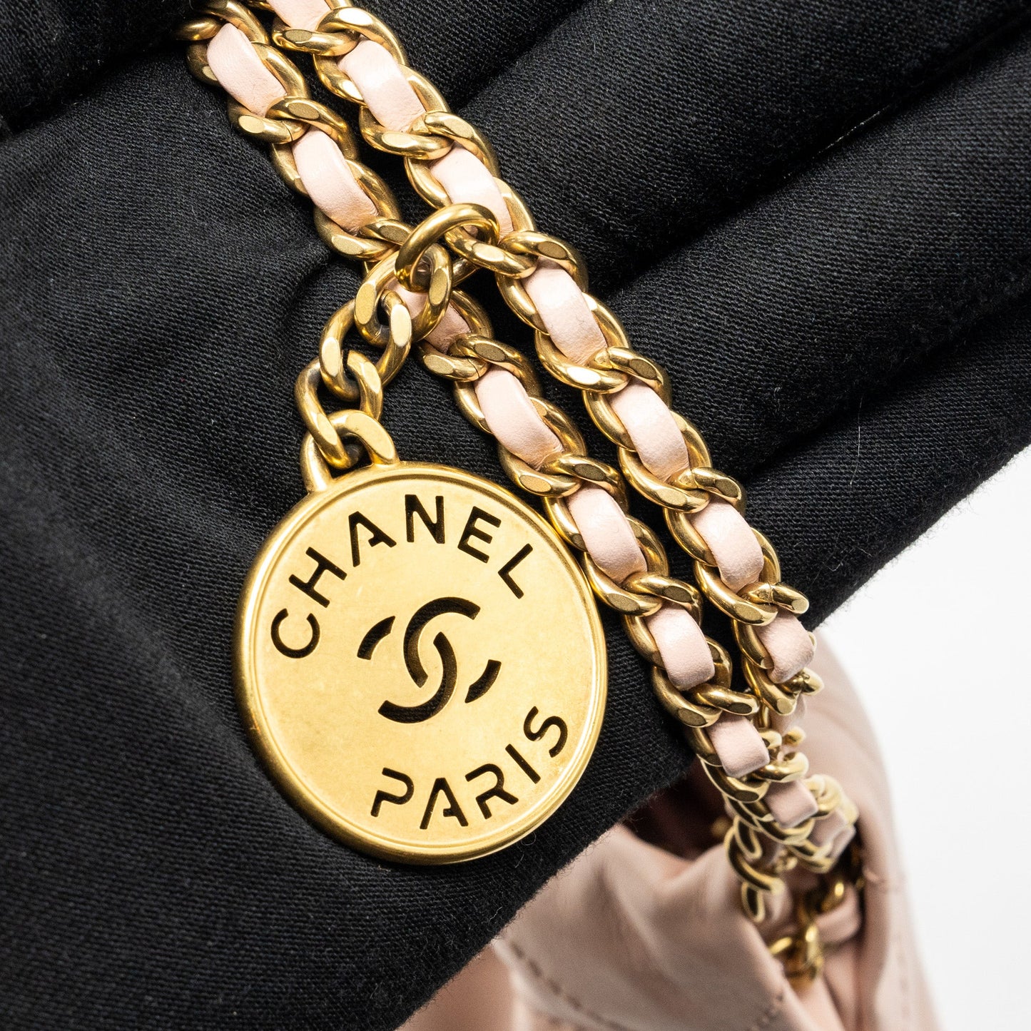 Chanel Mini 22 Bag Shiny Calfskin Pink  (microchip)