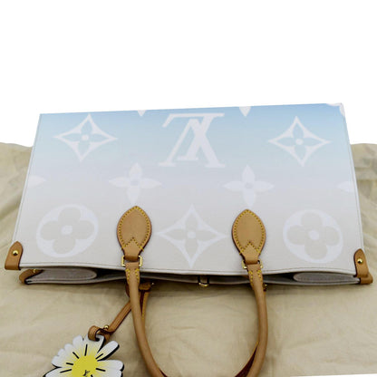 LOUIS VUITTON Pool Onthego GM Monogram Tote Shoulder Bag Blue