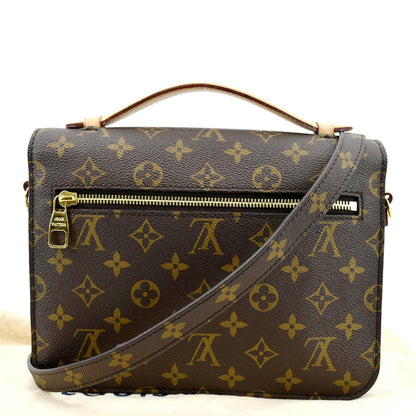 LOUIS VUITTON Metis Pochette Monogram Canvas Crossbody Bag Brown
