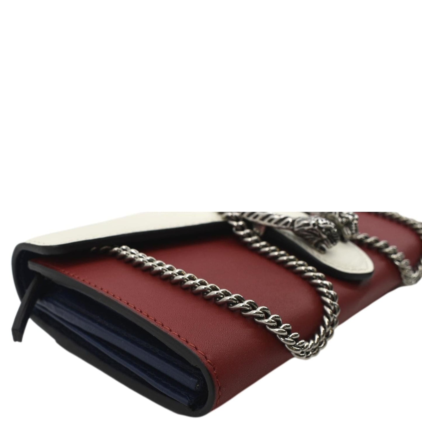 GUCCI Dionysus Leather Chain Clutch Red