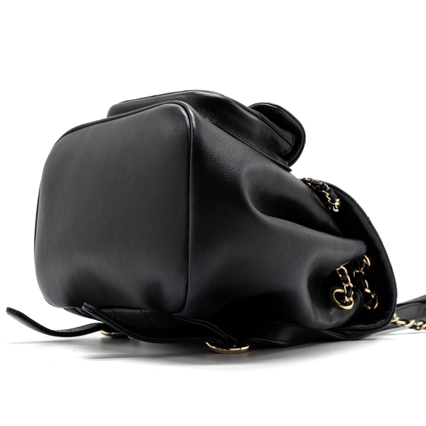 Chanel mini Duma backpack lambskin black L (microchip)