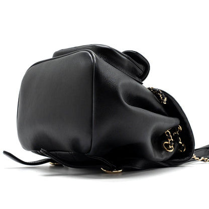 Chanel mini Duma backpack lambskin black L (microchip)