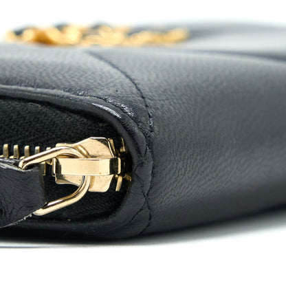Chanel 19 Zip Wallet Goatskin Black